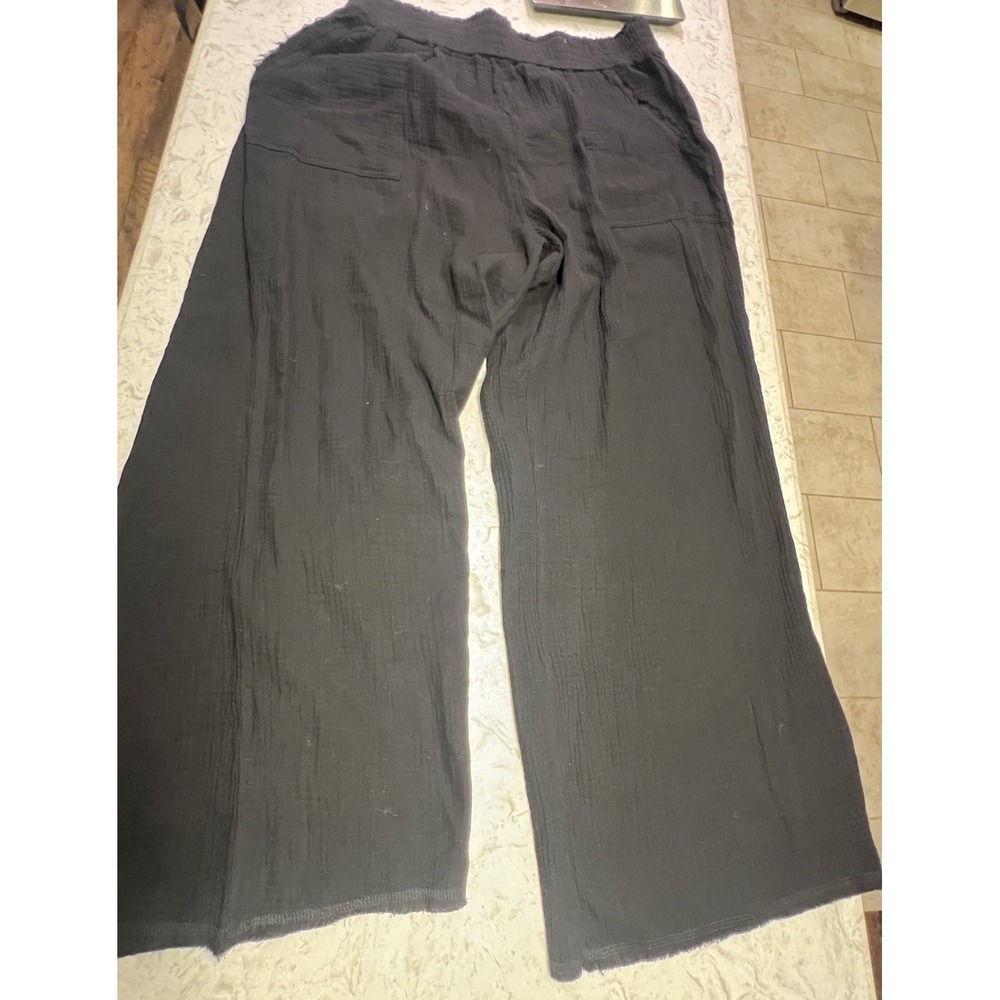 Flag & Anthem Lodi Gauze Wide Led Pants Women's Medium Black